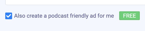podcast friendly checkbox