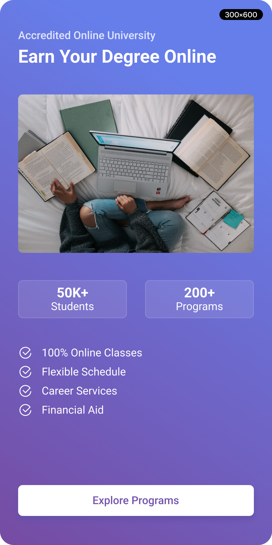 AudioGo display banner - online education advertisement